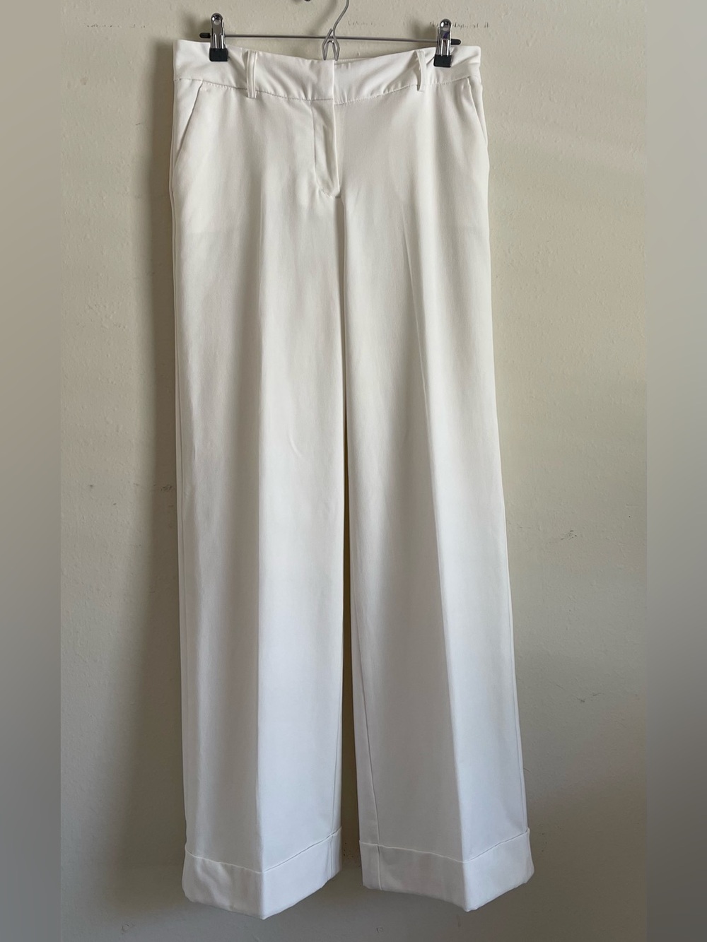 New York & Company White Wide-Leg Women's Pants